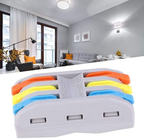 50PCS PCT-2-3 Conductor Wire Connector Wiring Terminals Lever Nut 11~28AWG 250V 32A Electric Cable Wire Quick Wiring Connector Block Lever Wire Connectors Nuts Splicing Connectors in Saudi Arabia