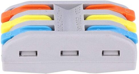 50PCS PCT-2-3 Conductor Wire Connector Wiring Terminals Lever Nut 11~28AWG 250V 32A Electric Cable Wire Quick Wiring Connector Block Lever Wire Connectors Nuts Splicing Connectors in Saudi Arabia