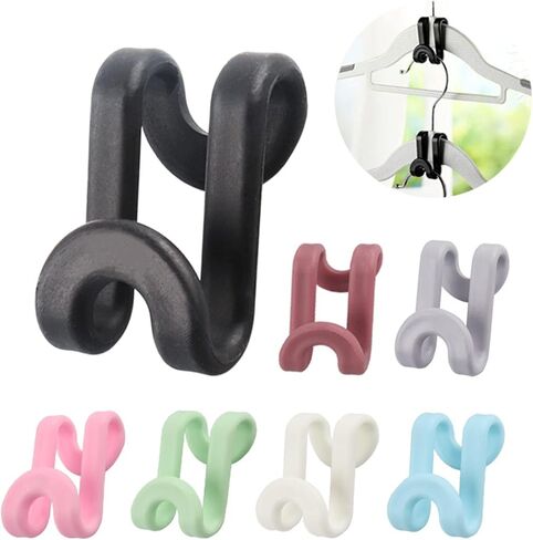70 Pack Clothes Hanger Connector Hooks, Mini Cascading Hanger Hook, Heavy Duty Space Saving for Closet(Pink) in Saudi Arabia