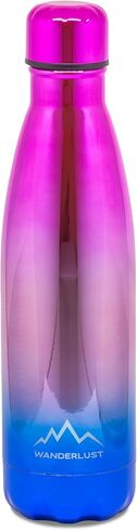 Wanderlust 17 oz Water Bottle, Reusable Leak Proof Insulated Water Bottle, Stainless Steel Water Bottles, Water Flask, Water Bottles for School, Cola Shape Water Bottle - Magic Fusion in Saudi Arabia