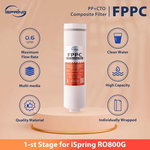 فلتر مياه بديل iSpring FPPC لنظام التناضح العكسي RO800G in Saudi Arabia
