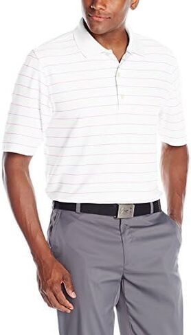 Greg Norman Men's Protek Micro Pique Stripe Polo in Kuwait