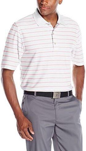 Greg Norman Men's Protek Micro Pique Stripe Polo in Kuwait