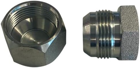 1" JIC 37° Cap & Plug Kit for Hydraulic Hose Tube and Pipe, Galvanized Carbon Steel- Dash #16 in Saudi Arabia