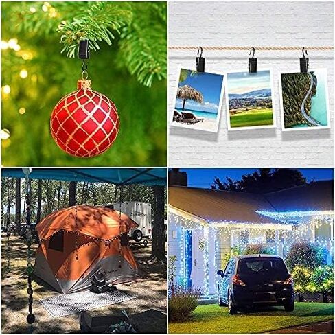 Yinpecly Curtain Clip Rings Hooks Metal 0.36'' x 0.47'' (WxH) Drapery Ring, for Window Curtain Home Decoration Rods Bedrooms Office Black Tone 24pcs in Saudi Arabia