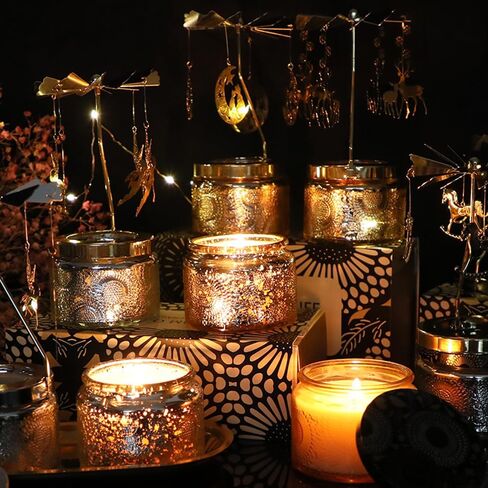 Qiaoer Gifts for Women,Rotating Scented Candle Birthday Gifts,Fun Candle Gifts for Her,Different Gifts for Sisters,Wife,Moms and Friends,Anniversaries,Christmas and Valentine's Day（Golden Cat） in Saudi Arabia