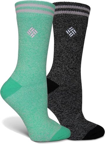 Columbia Women's Medium Thermal Crew Socks 2 Pair, Nightwave, Women's Shoe 4-10 in Saudi Arabia