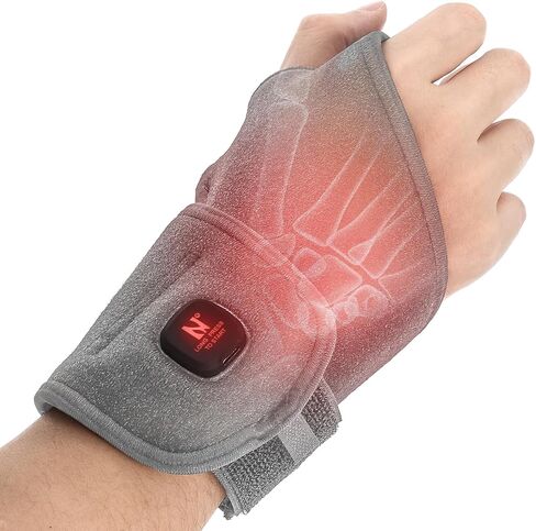 Aroma Season Hand Heating Pad, Carpal Tunnel Relief Heating Pad Cordless for De Quervain‘s Tenosynovitis, 3000 mAh Rechargeable Battery, Left Right Hand (Grey) in Saudi Arabia