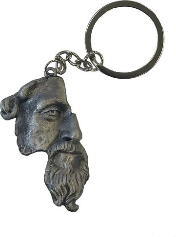 Marcus Aurelius Stoic Key Chain - Antique Silver, Medium in Saudi Arabia