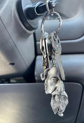 Marcus Aurelius Stoic Key Chain - Antique Silver, Medium in Saudi Arabia