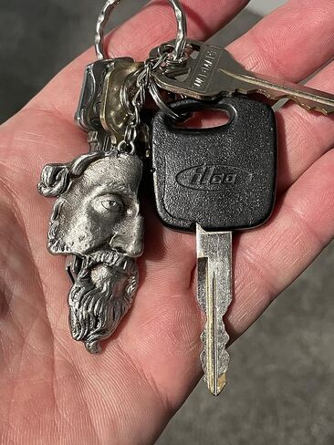 Marcus Aurelius Stoic Key Chain - Antique Silver, Medium in Saudi Arabia
