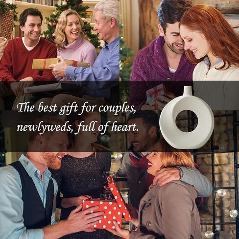 Black Donut Vase Home Decor: 2Pcs Ceramic Vase Round Vases for Flowers Aesthetic Vase Set Minimalist Home Decor for Living Room Mantel Shelf Office Decor Centerpiece Table Decorations in Kuwait