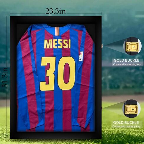 Jersey Frame Display Case Lightweight & Durable Jersey FramePinboard, Shatterproof Plexiglass & Hanging Kit for Football Baseball Basketball Soccer Hockey Shirt in Saudi Arabia