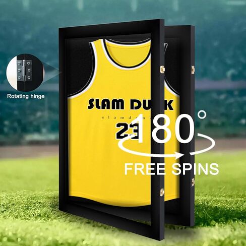Jersey Frame Display Case Lightweight & Durable Jersey FramePinboard, Shatterproof Plexiglass & Hanging Kit for Football Baseball Basketball Soccer Hockey Shirt in Saudi Arabia