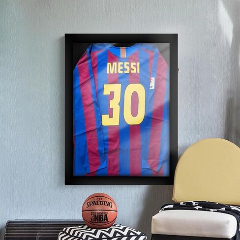 Jersey Frame Display Case Lightweight & Durable Jersey FramePinboard, Shatterproof Plexiglass & Hanging Kit for Football Baseball Basketball Soccer Hockey Shirt in Saudi Arabia