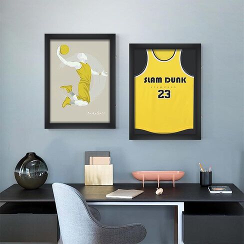 Jersey Frame Display Case Lightweight & Durable Jersey FramePinboard, Shatterproof Plexiglass & Hanging Kit for Football Baseball Basketball Soccer Hockey Shirt in Saudi Arabia