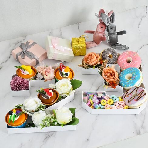TONIFUL 10" White Paper Mache Number Cardboard Chocolate Covered Strawberries Fillable Sweets Macarone Candy Container Box (1) in Saudi Arabia