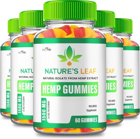 Nature's Leaf Gummies with Hemp Seeds Organic Extract - Nature'sLeaf Hemp Gummies, Natures Leaf Hemp Gummies Advanced Formula - Extra Strength with Natural Hemp Oil NaturesLeaf Reviews (5 Pack) in Saudi Arabia