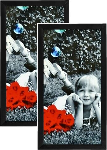 Tasse Verre 8x14 Picture Frames (2-Pack) - HIGH Definition Glass Front Cover - Displays 8" by 14" Picture Frame- Vertical or Horizontal and Comes Ready to Hang. 8x14 Frame Poster in Saudi Arabia
