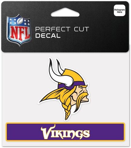 Wincraft NFL Minnesota Vikings WCR48586014 Perfect Cut Color Decal, 4.5" x 5.75" in Saudi Arabia