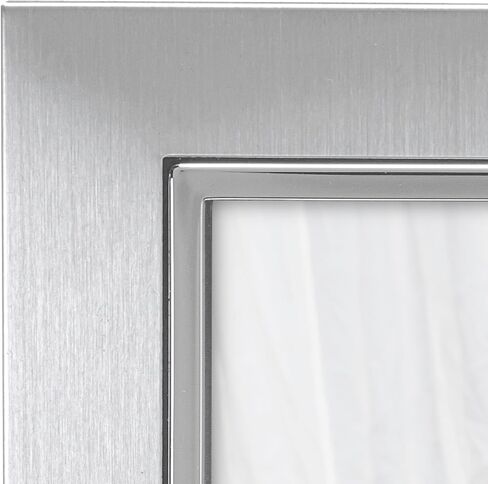 Malden International Designs 9054-57 Uptown Matte Silver with Silver Fashion Metal Frame, 5x7, Silver in Saudi Arabia