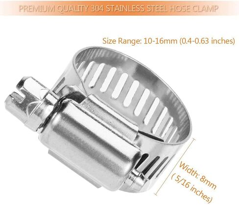 L-A Hose Clamp,304 Stainless Steel Adjustable 18-32mm Size Range Worm Gear Hose Clamp, Fuel Line Clamp for Plumbing, Automotive and Mechanical Application (18-32mm 10 Pcs) in Saudi Arabia