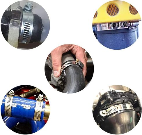 L-A Hose Clamp,304 Stainless Steel Adjustable 18-32mm Size Range Worm Gear Hose Clamp, Fuel Line Clamp for Plumbing, Automotive and Mechanical Application (18-32mm 10 Pcs) in Saudi Arabia