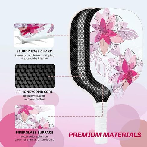 Pickleball Paddles ‎Wliesty, USAPA Approved Pickleball Set of 2,Lightweight Fiberglass Rackets with 4 Pickleballs and Portable Bag for Teens Women Men Beginners Pros Players-Ocean in Saudi Arabia