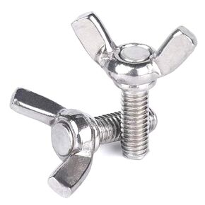 5 Pcs M8 304 Stainless Steel Wing Butterfly Screws Bolts Wing Bolt Machine Fastener Thumb Hand Screws (M8-1.25 x 12mm)