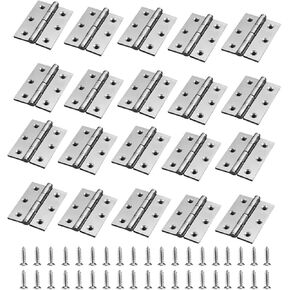 20Pcs Stainless Steel Folding Hinge 2 inch Door and Window Hinge is assigned 120 Screws