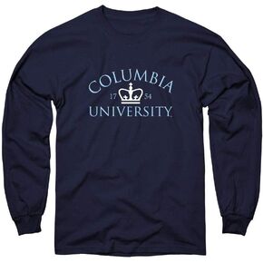 Columbia University Cotton Long Sleeve T-Shirt with Crown Logo