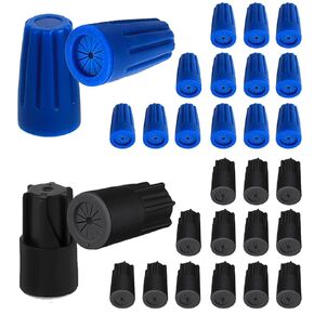 30PCS Waterproof Wire Electrical Connectors 22AWG-12AWG, Outdoor Seal Electrical Twist Nuts Caps Cable Terminal Connector for Landscape Light, Irrigation Valves, Wet Location Installation, Blue