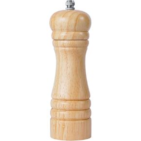 Salt and Pepper Mill Set, Salt and Pepper Grinder with Adjustable Ceramic Grinder, Rubber Wood, Height 21 cm / 8 inch