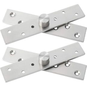 Alise 4'' Pivot Hinge Rotating Door Hinge 360 Degree Rotation Hidden Door Hinge Middle Core Concealing Hinges Up Down Shaft Hinges,Heavy Duty Stainless Steel Hinge for Doors,Brushed Finish,2 Pack