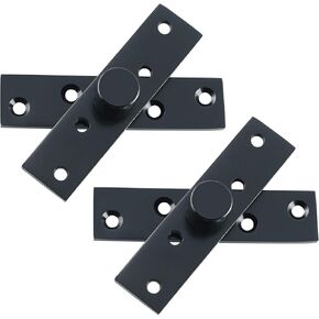 Alise 4'' Pivot Hinge Rotating Door Hinge 360 Degree Rotation Hidden Door Hinge Middle Core Concealing Hinges Up Down Shaft Hinges,Heavy Duty Stainless Steel Hinge for Doors,Brushed Finish,2 Pack