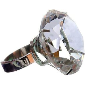 Wedding decoration 8cm crystal glass big diamond ring romantic proposal wedding props home ornaments party gifts Souvenirs