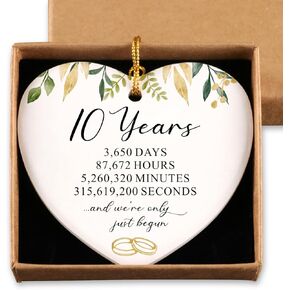 25th Wedding Anniversary Ornament 25th Anniversary Wedding Gift Ornament Keepsake Sign Heart Plaque 25 Year Anniversary for Couple 25th Wedding Anniversary Ideas Gift Happy 25th Anniversary Ornament