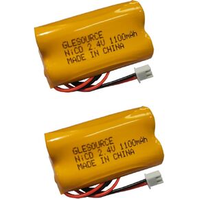 XUNTU 2.4V 1100mAh Exit Sign Battery Replacement for Exitronix 10010036 Lithonia 10010034 Interstate NIC1394 BEL-179 Exit Sign Emergency Light (2 Pack)