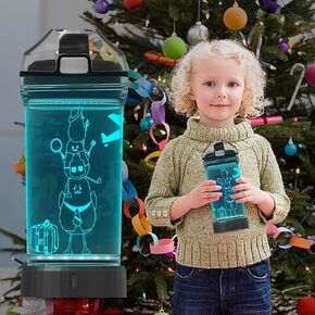 Horse Gifts for Girls, Girl Horse Water Bottle with 3D Glowing Led Light Travel Cups -Tritan BPA Free, Horse Gifts for Birthday, Christmas, Back to School for Child Kids Teens Granddaughter