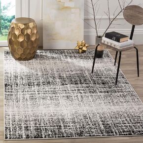 SAFAVIEH Adirondack Collection Accent Rug - 4' x 6', Ivory & Black, Modern Abstract Design, Non-Shedding & Easy Care, Ideal for High Traffic Areas in Entryway, Living Room, Bedroom (ADR116B)
