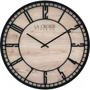 La Crosse Clock 404-3629 11.5-Inch Barrow Quartz Analog Wall Clock