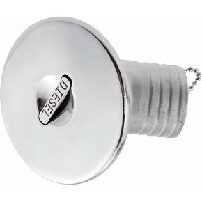 45 Degree Boat Marine Deck Filler Keyless Lift Cap Fits 38mm (1.5") /50mm (2") Diameter fuel hose ，Stainless steel 316 Boat Hardware Accessories Socket yacht W/O-ring seal (Option: Diesel, 1.5" /38mm)