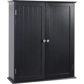 27.6in Length Bathroom Cabinet Wall Mounted,Over Toilet Storage Cabinet with 2 Doors and Adjustable Shelves,Wood Medicine Cabinet for Bathroom, White