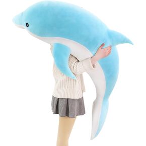 Dolphin Stuffed Animals Plush Pillow Super Soft Dolphin Sea Animal Plush Toys Dolls Sleeping Cushion for Boys Girls Gifts 11.8IN