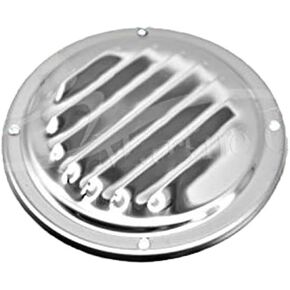 MARINE CITY 304 Grade Stainless Steel 4 Inches/ 5 Inches/ 6 Inches Polished Round Louvered Vent (Diameter 4 Inches) (1 Pcs)