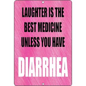 Rogue River Tactical Funny RN Nurse CNA Nursing Metal Tin Sign Wall Decor Bar Laughter Is The Best Medicine