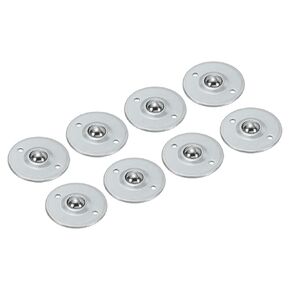 PATIKIL Roller Ball Transfer Bearing 1/2", 8 Pack Load 17lbs Disc Flange Mounted Carbon Steel Rotation Caster Unit for Conveyor Roller Stand Transmission
