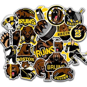 20 PCS Boston American Hockey Bruins Stickers for Water Bottle, Laptop, Bicycle, Computer, Motorcycle, Travel Case, Car Decal Decoration Sticker