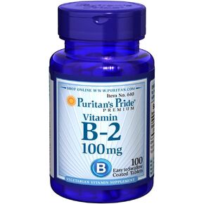 Puritan's Pride Vitamin B-2 100 Mg Tablets, 100 Count