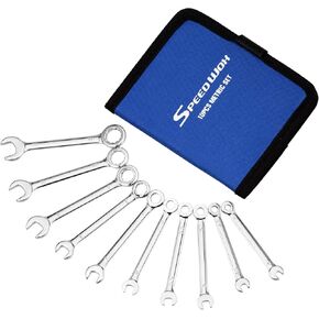 SPEEDWOX 10 Pcs Mini Combination Wrench Set, 4-11mm Open and Box End for Automotive, Industry, Electronics, Mechanic, Home, Hobby - High Carbon Steel